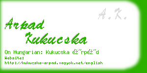 arpad kukucska business card